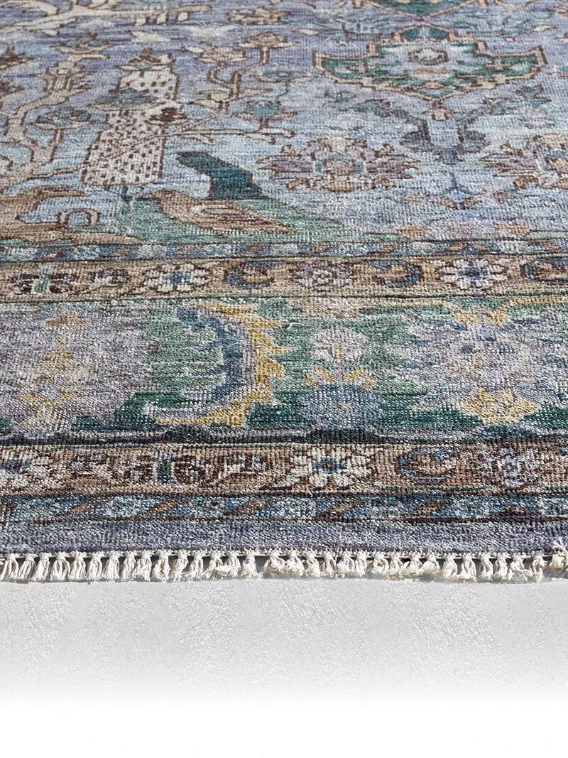 Someplace In Time Pendulum Blue 9' x 12' Rug