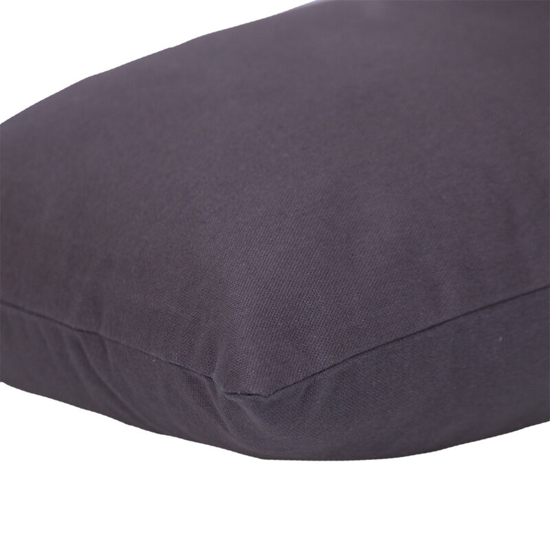 HomeRoots 12" X 18" Gray Cotton Throw Pillow image number 2