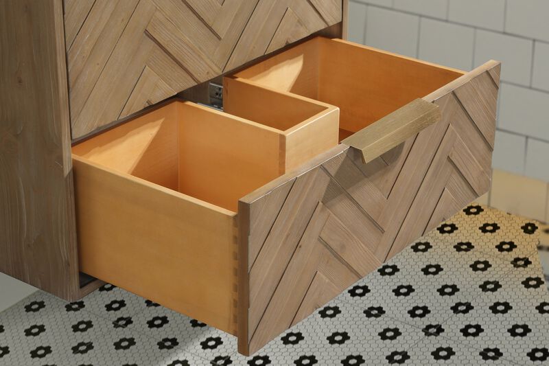 Carlsbad 30" Floating Bathroom Vanity Weathered Fir image number 5