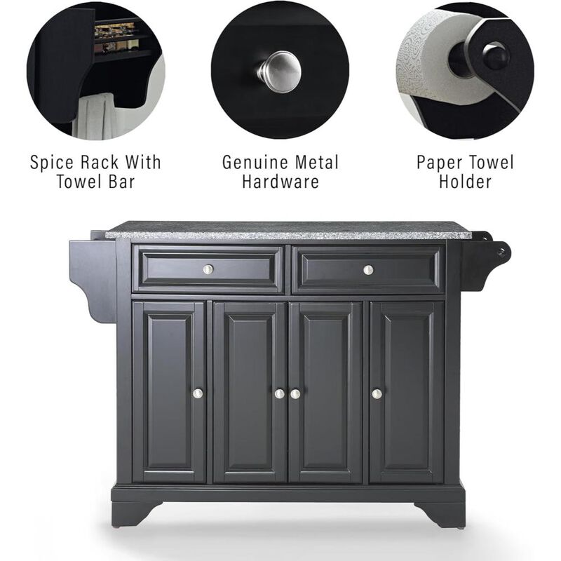 Lafayette Stainless Steel Top Full Size Kitchen Island/Cart