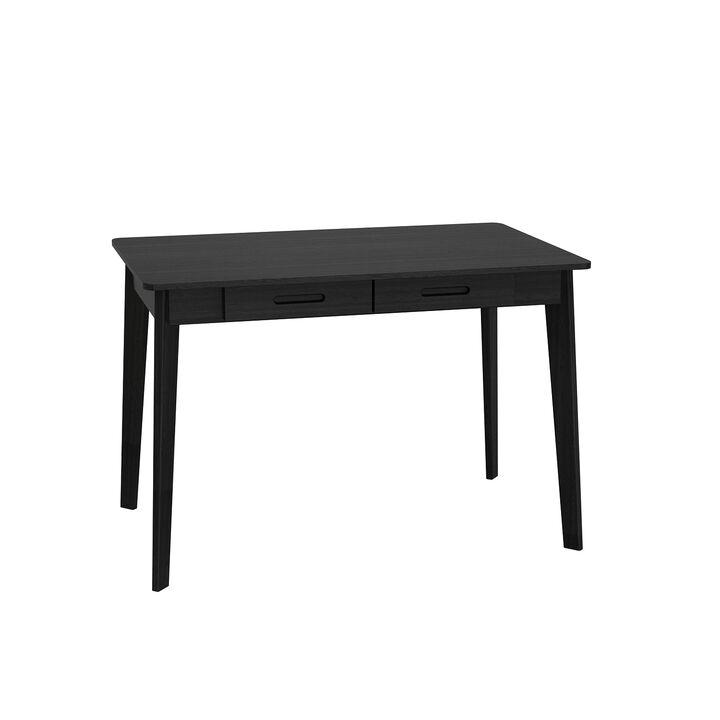 21.7 in. H Retangular Black walnut Wood 2 Drawer Computer &Gaming Desk