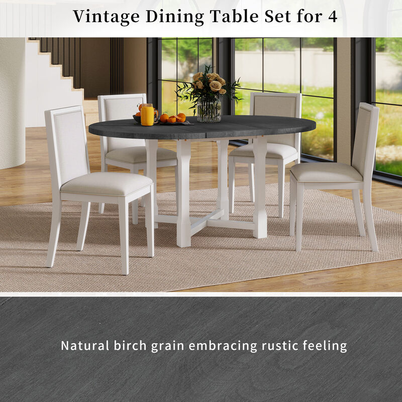 Merax  7-Piece Retro Dining Table Set for 6