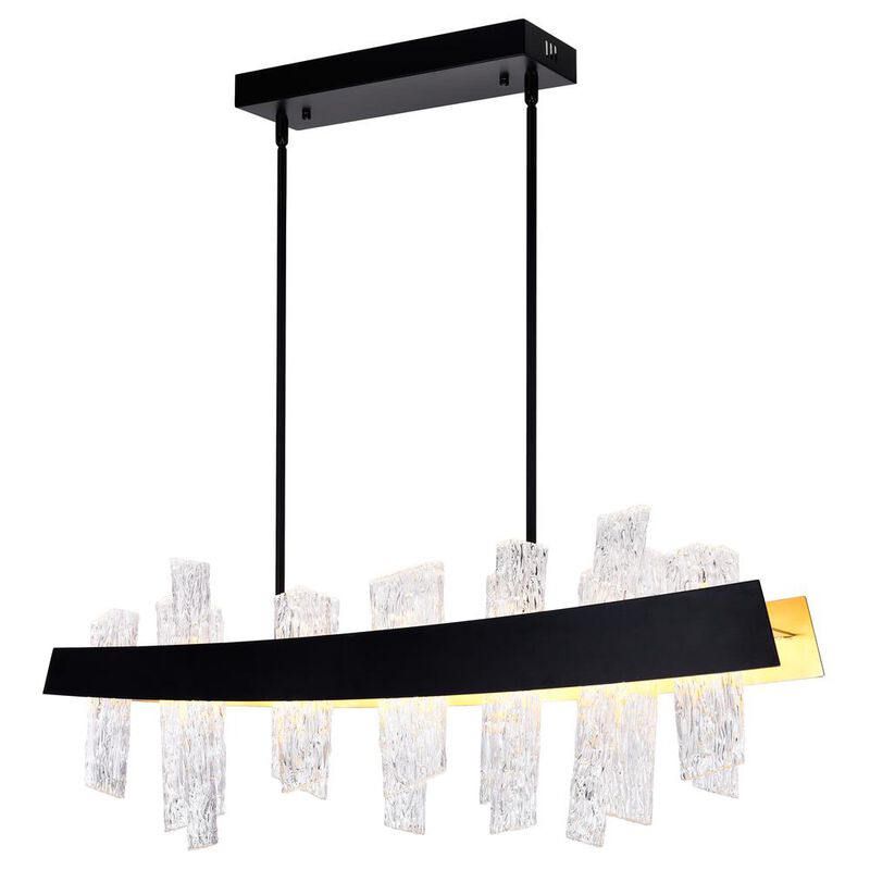 CWI Lighting Guadiana 39 in LED Black Chandelier
