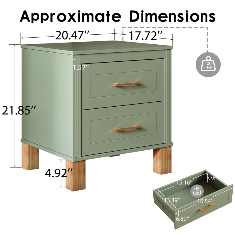 Cidwox 2 Drawer Nightstand image number 4