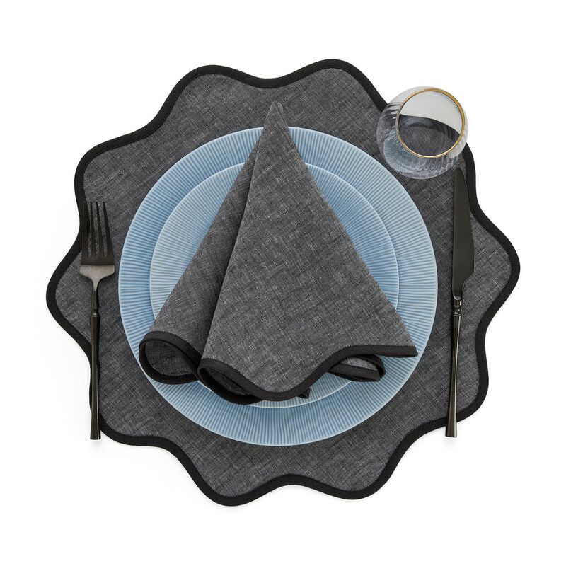 Linen Dinner Napkins - Giselle Scallop Edge image number 2
