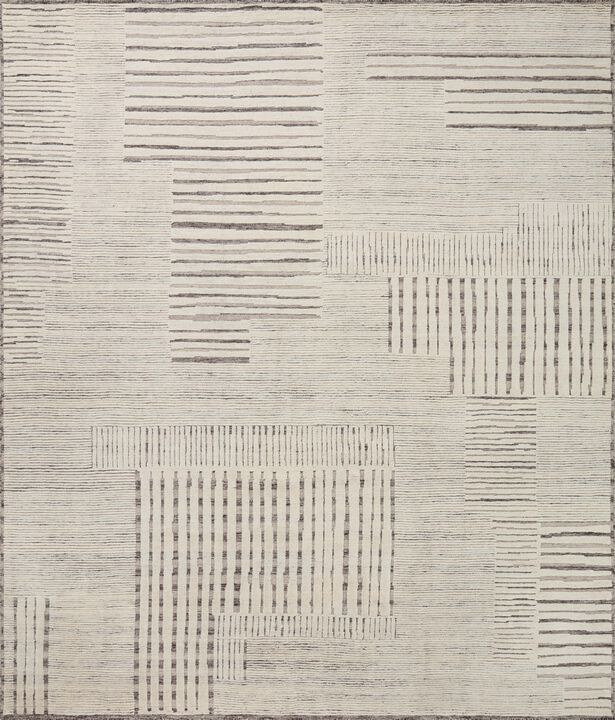 Moore MOE02 Dove/Ivory 5'6" x 8'6" Rug