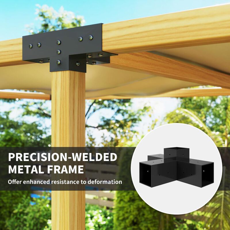 Hivvago 12-Piece Corner Brackets for Pergola image number 5