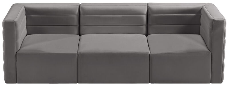 Meridian Furniture Quincy Grey Velvet Modular Sofa image number 4