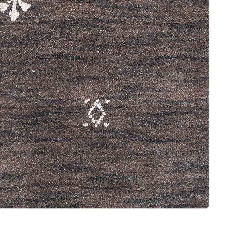 Rugsotic Carpets Hand Knotted Loom Wool 3'x5' Area Rug Contemporary Brown White L00501
