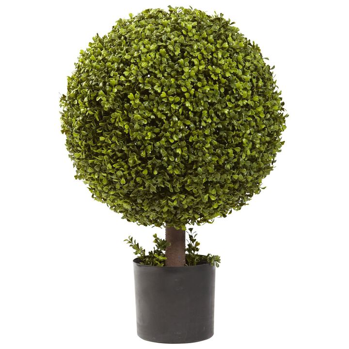 Nearly Natural 27-in Boxwood Ball Topiary
