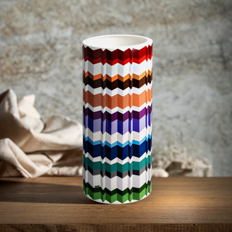 High Vase WAVES, diam. 6.3", H 14.17" image number 1