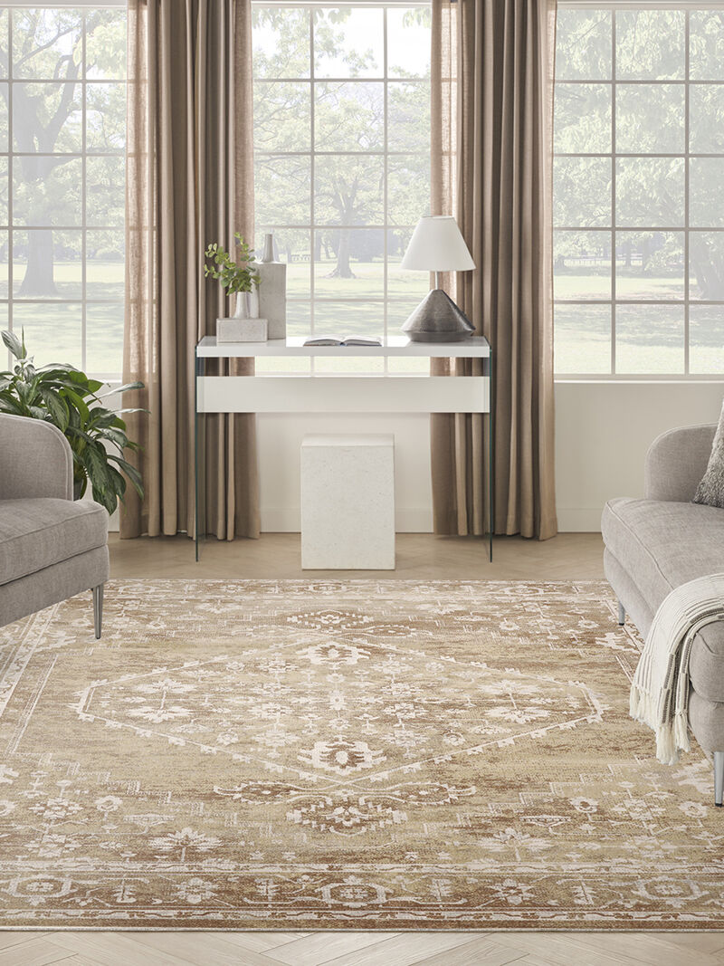 Astra Machine Washable ASW11 Rust/Multicolor 9' x 12' Rug