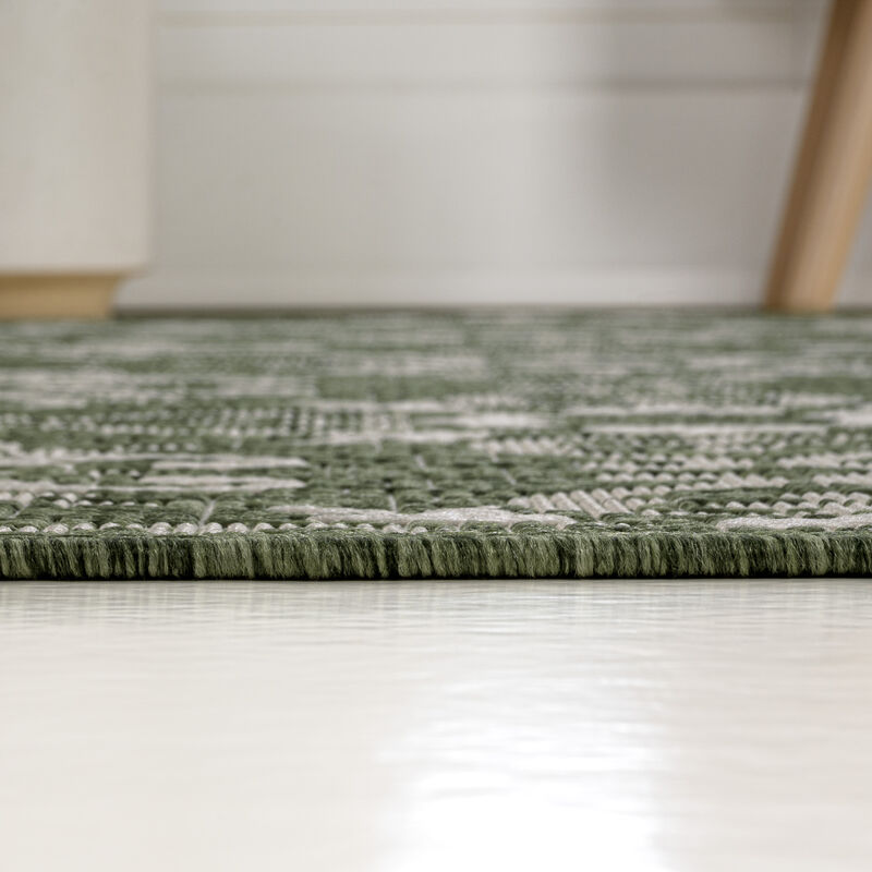 Amora Traditional Mediterranean Tile Design Indoor/Outdoor Area Rug