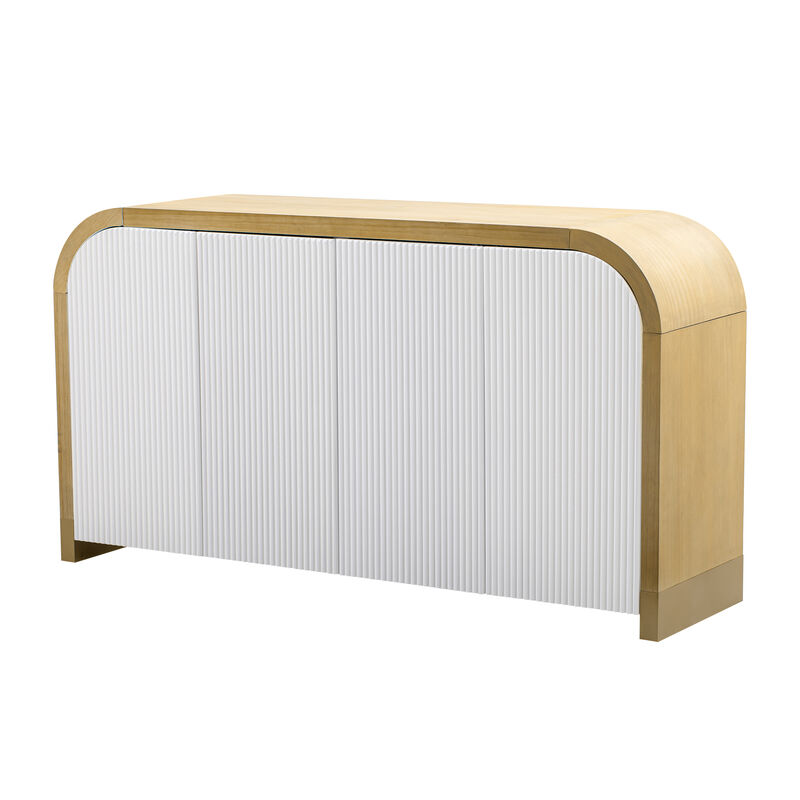 Merax 4-door Panel Cabinet with Adjustable Shelves