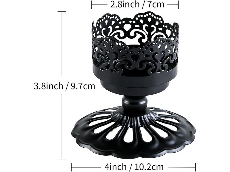 Candle Holders Set  Hight Elegant Iron Metal Candlesticks image number 2