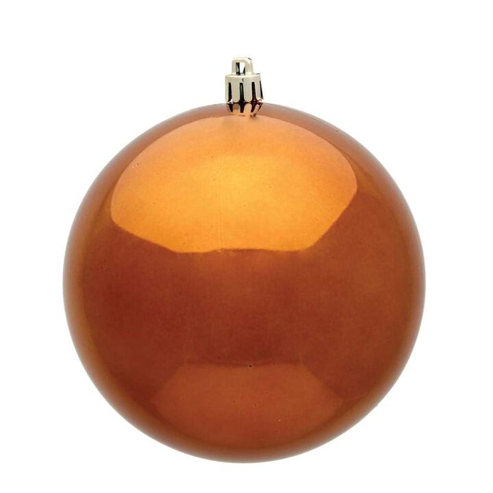 Vickerman 486078-6 Copper Shiny Ball Christmas Tree Ornament (4 pack) (N591588DSV)