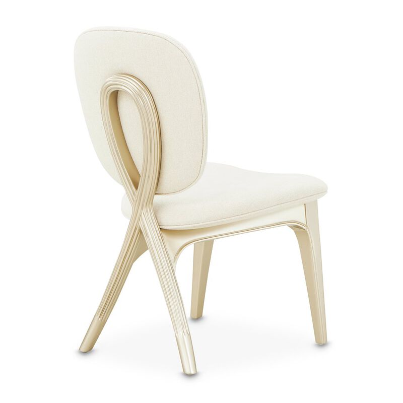 Michael Amini Camellia Field Vanity Chair - Caramel image number 2