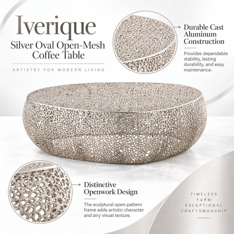 Iveressae Oval Open-Mesh Coffee Table image number 4