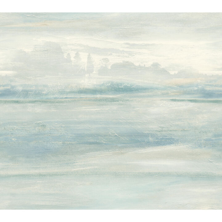 Soothing Mists Scenic Blue Wallpaper (Set of 2)