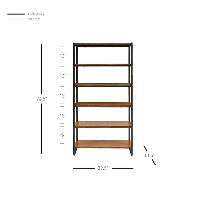 New Pacific Direct Anderson 6 Tier Bookcase