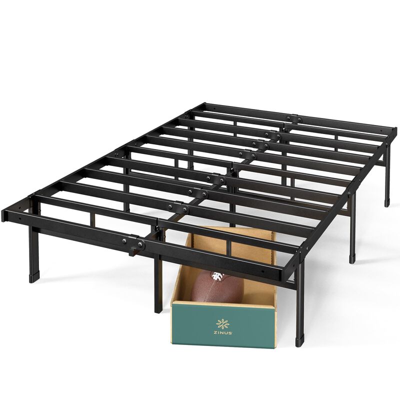 Zinus Justin 14 Inch Easy to Assemble Mattress Foundation, Steel Support, No Box Spring Needed, Queen