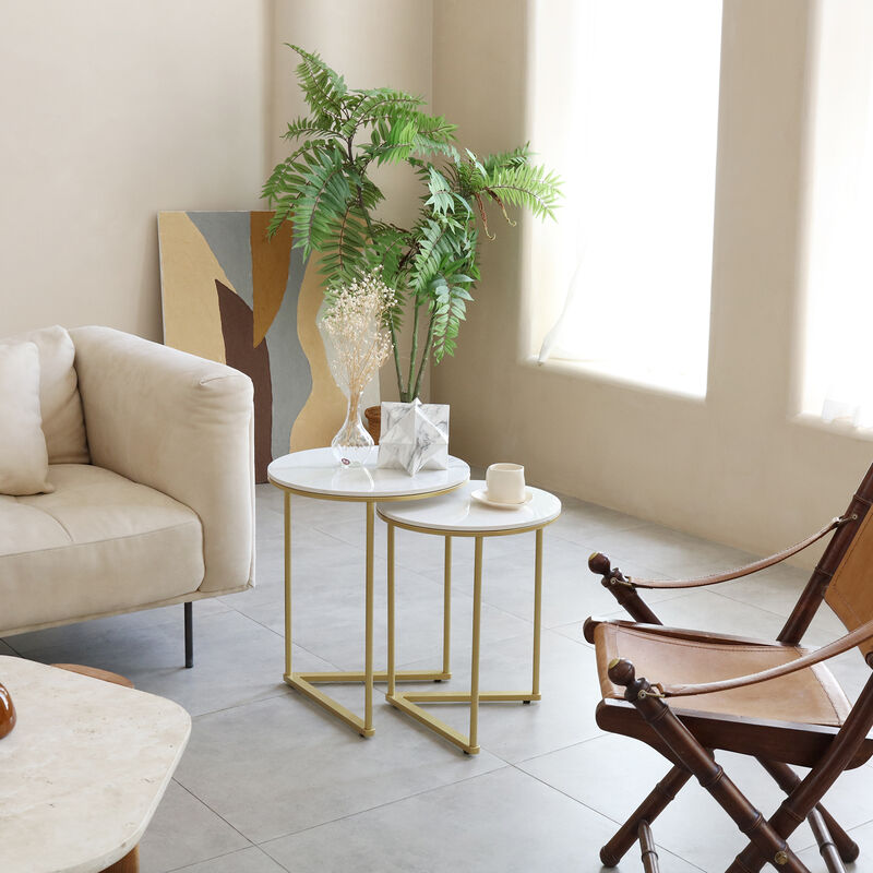 Nesting Side Table Sintered Stone End Table image number 3