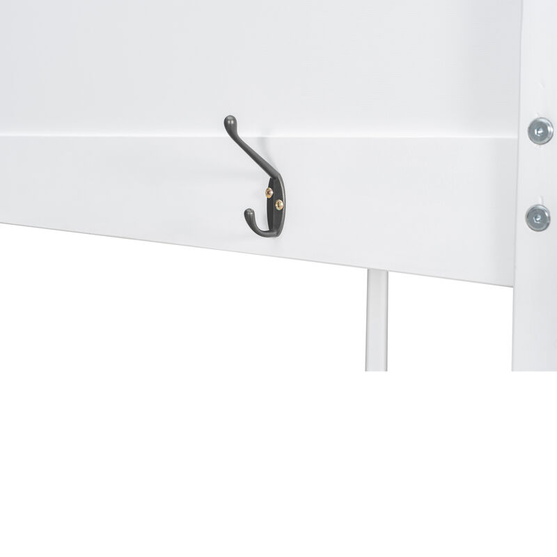 Merax Wooden Bunk Bed with Built-in Shelves