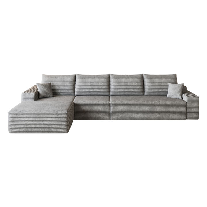 Watvit 135" L-Shape  Cloud Sectional Couch