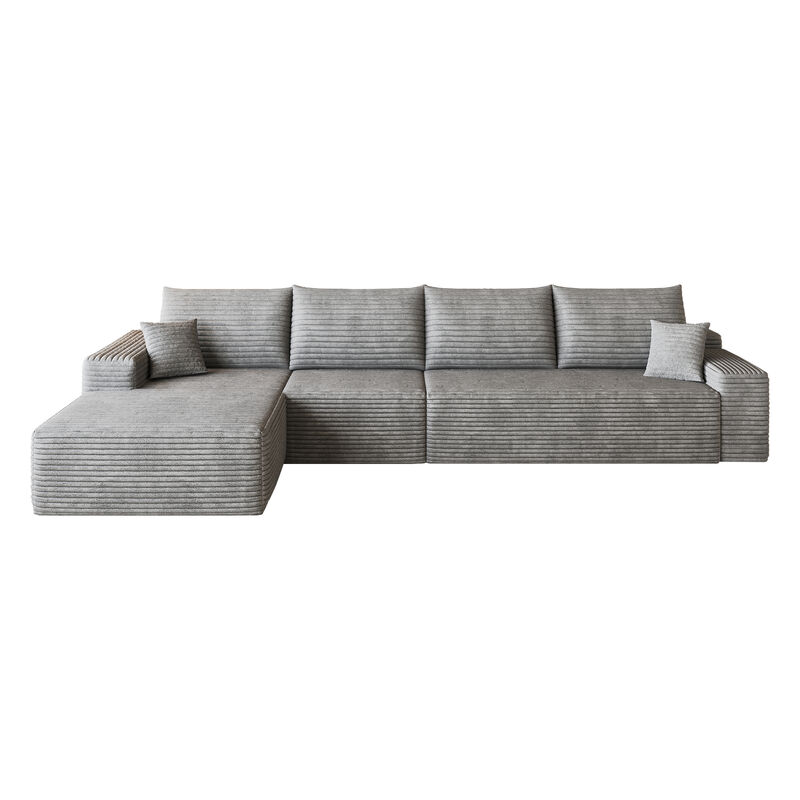 Watvit 135" L-Shape  Cloud Sectional Couch image number 0
