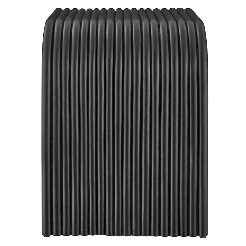 Eve Curved Natural Rattan Side Table image number 3