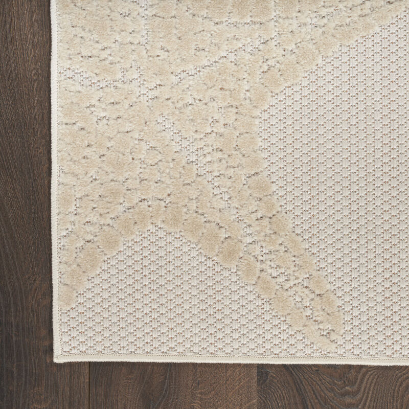 HomeRoots 8' Ivory Yellow Orange And Green Starfish Indoor Outdoor Runner Rug image number 4