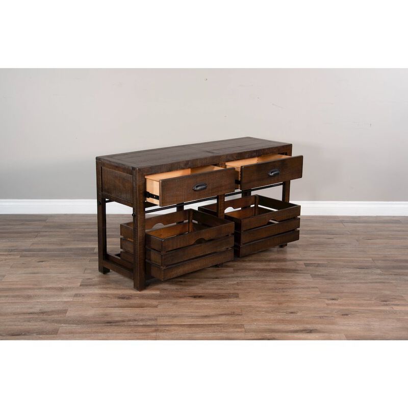 Sunny Designs Homestead Sofa Media Table image number 3