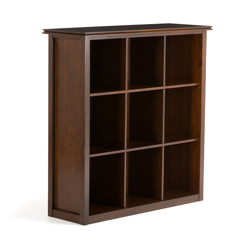 Artisan 45 inch Tall Solid Wood 9 Cube Bookcase and Storage Unit in Russet Brown image number 0