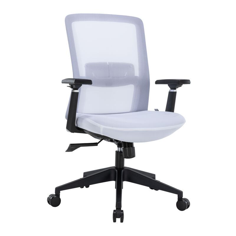 LeisureMod Ergonomic Office Chair Mid-Back Mesh Conference Chair Swivel Computer Chair With Adjustable Height and Armrests Ingram Series