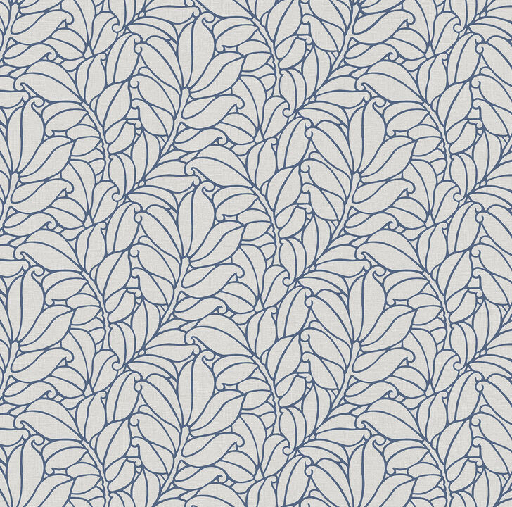 Coraline Blue Leaf Wallpaper