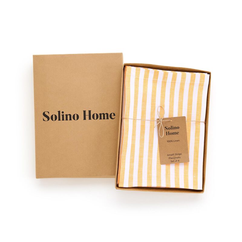 Linen Placemats - Amalfi Stripe (Set of 4) image number 3