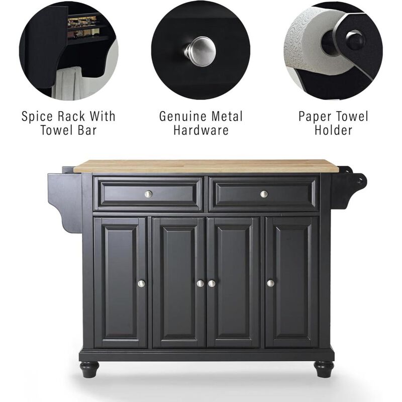 Cambridge Wood Top Full Size Kitchen Island/Cart