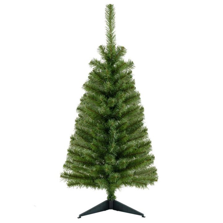 Unlit 36-Inch Mini Artificial Christmas Tree with Stand for Tabletop