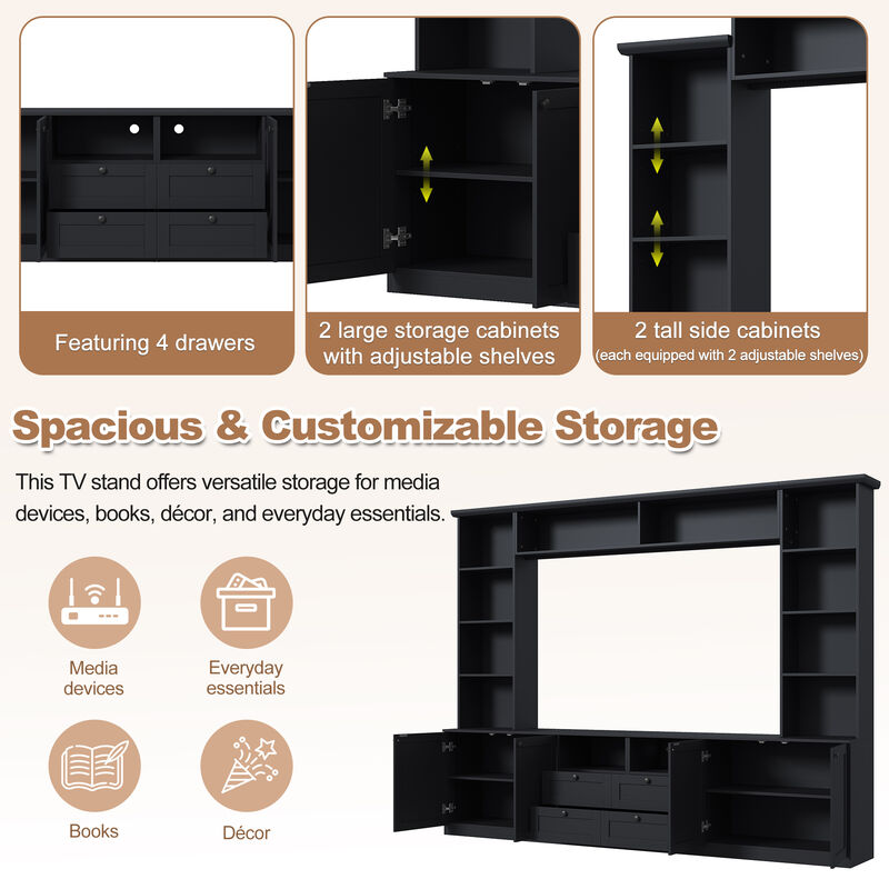 Poxkax Elegant Entertainment Center Wall image number 4