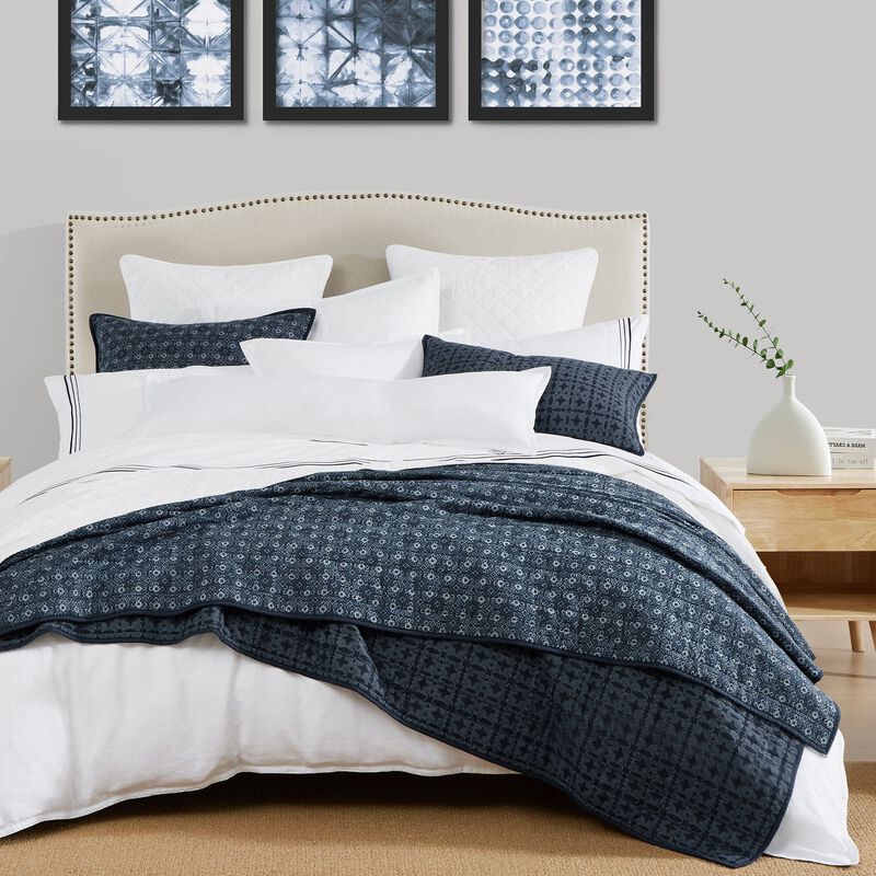 Indigo King Reversible Quilt Set image number 2