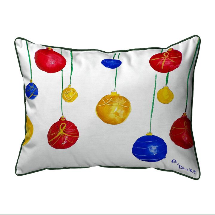 Betsy Drake  11 x 14 in. Christmas Ornaments Small Indoor & Outdoor Pillow