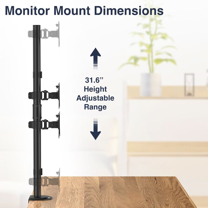 Desky Eco Vertical Monitor Mount image number 3