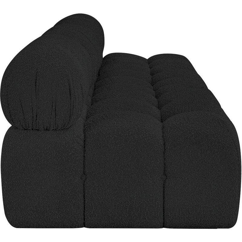 Meridian Furniture Ames Black Boucle Fabric Modular Sofa