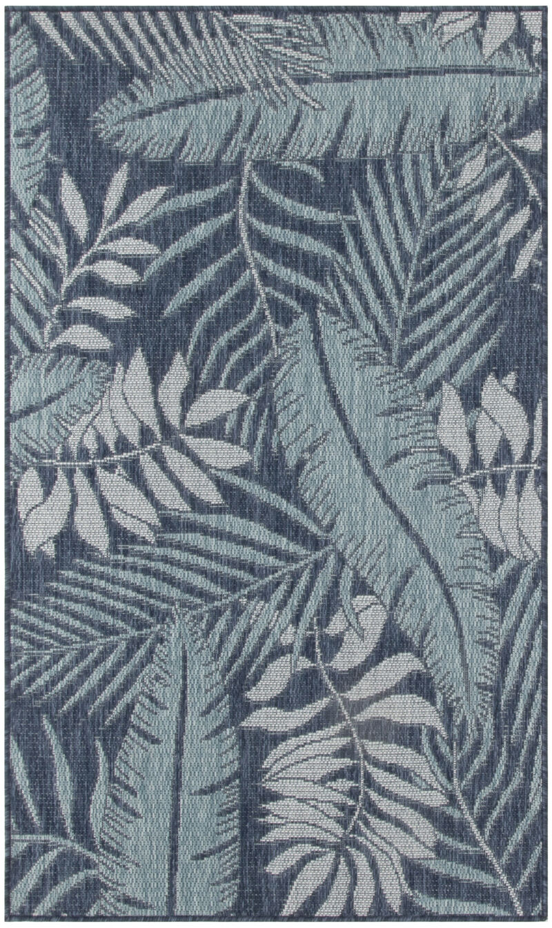 HomeRoots Palm Leaf Indoor Outdoor Area Rug image number 0
