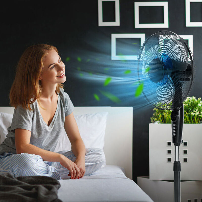 Adjustable Height Fan with Quiet Oscillating Stand for Home and Office image number 1