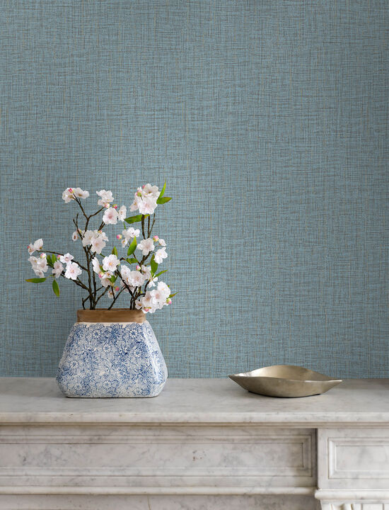 Glenburn Light Blue Woven Shimmer Wallpaper