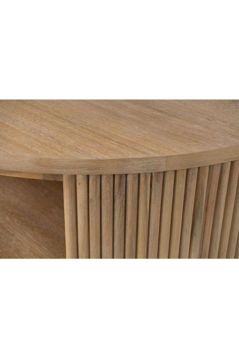 Natural Acacia Round Coffee Table | OROA Modern Jacobson image number 4