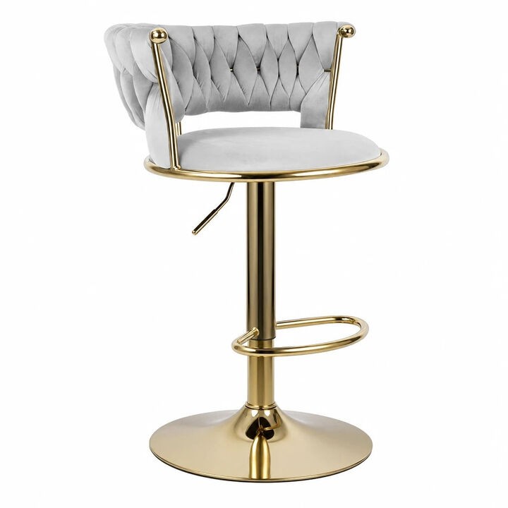 Leather Swivel Bar Stools Set of 2, Steady Adjustable Counter Height Stools with Back, Iron Frame 360&deg; Kitchen Island Chairs for Commercial Use, Workshop
