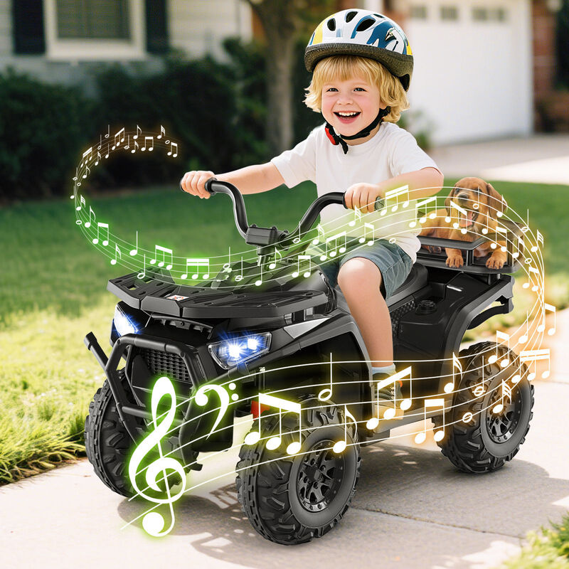 24V Kids Ride-On ATV Quad with LED Lights, Sound Effects and Electric Motor image number 1