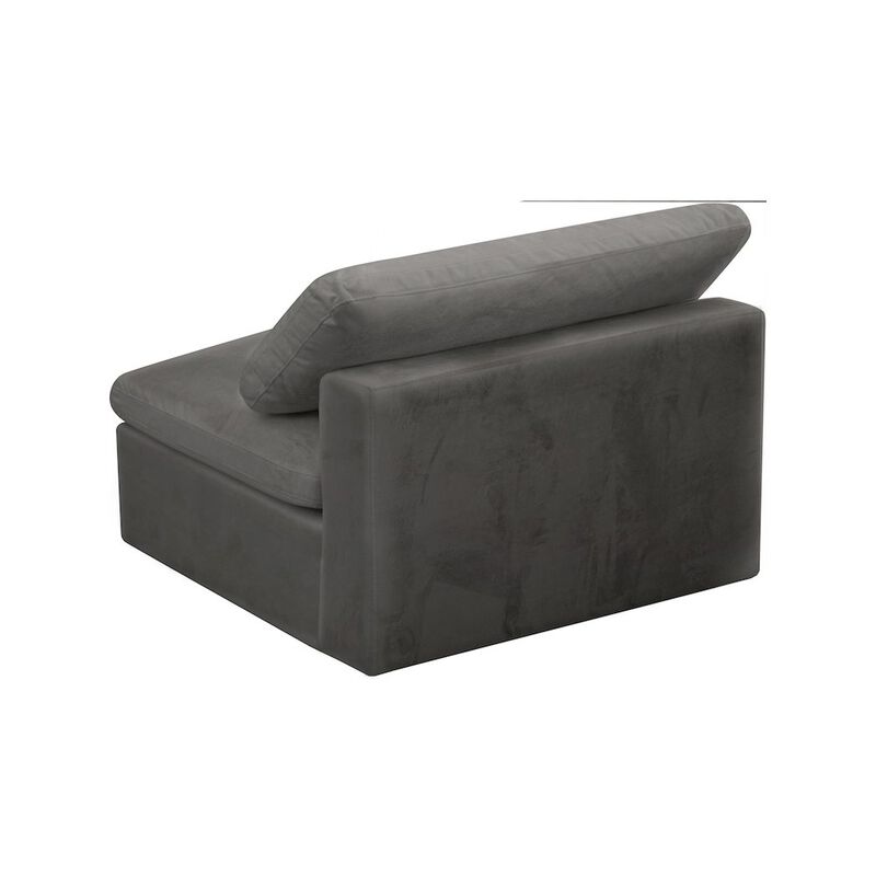 Meridian Furniture Cozy Grey Velvet Chair